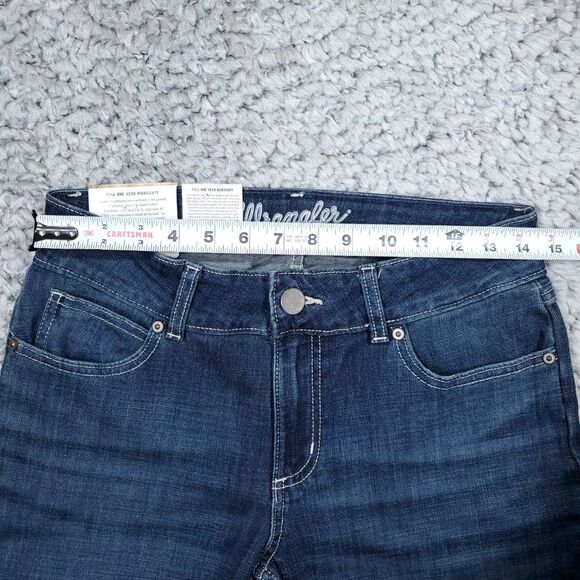 Wrangler Women's Essential Bootcut Jeans Dark Wash Size 28 5 x 34 Stretch - Picture 7 of 9